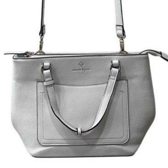 Nanette Lepore Handbag Crossbody Shoulder Bag Medium White Pebbled Vegan Leather - Picture 1 of 10